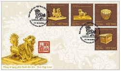 Phát hành bộ tem quý về bảo vật thời Trần, Nguyễn