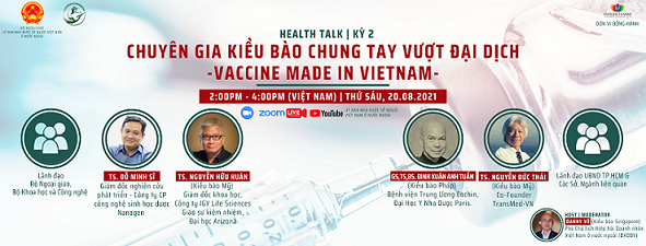 Tổ chức tọa đàm trực tuyến 'Chuyên gia kiều bào chung tay vượt đại dịch – Vaccine made in Việt Nam'