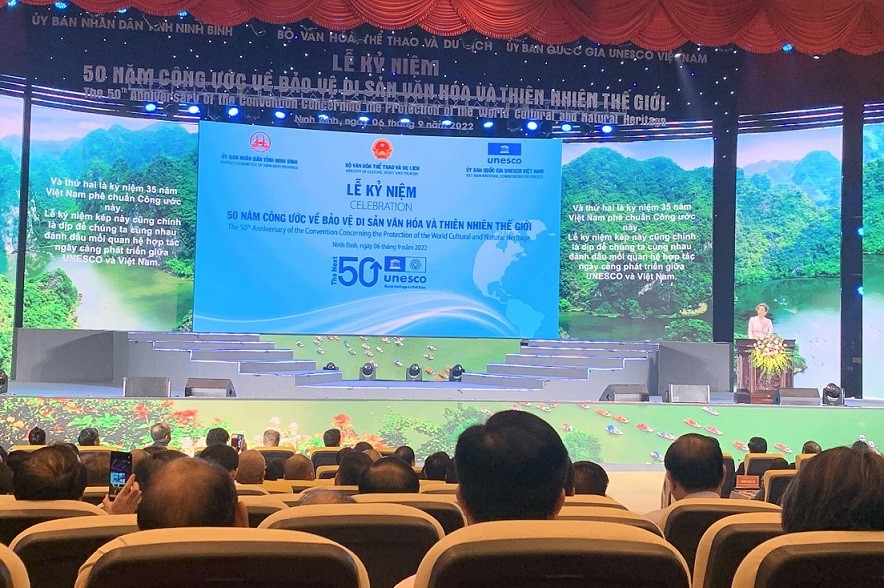 Lễ kỷ niệm 50 năm Công ước UNESCO 1972 tại Ninh Bình: Di sản thế giới vì tự cường và phát triển bền vững