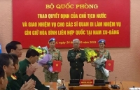 Việt Nam có thêm 2 sĩ quan làm nhiệm vụ gìn giữ hòa bình tại Nam Sudan