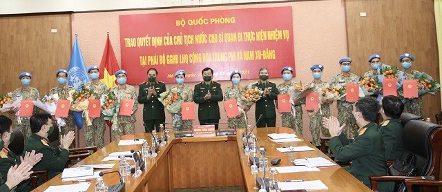 Việt Nam cử thêm 12 sĩ quan gìn giữ hòa bình Liên hợp quốc tại Nam Sudan và Trung Phi