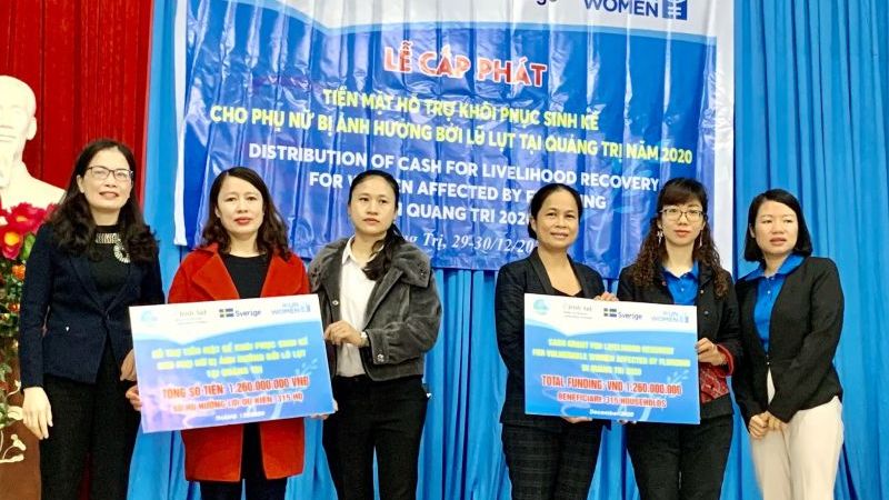 UN Women hỗ trợ người dân có hoàn cảnh khó khăn, chịu ảnh hưởng bởi lũ lụt tại Quảng Trị