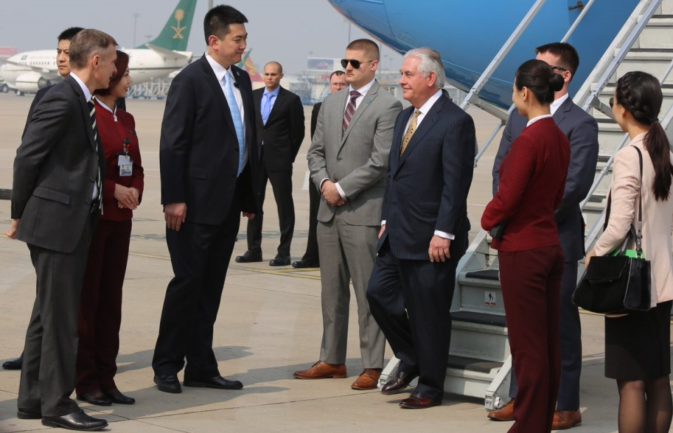 Ngoại trưởng Mỹ Rex Tillerson đến Trung Quốc