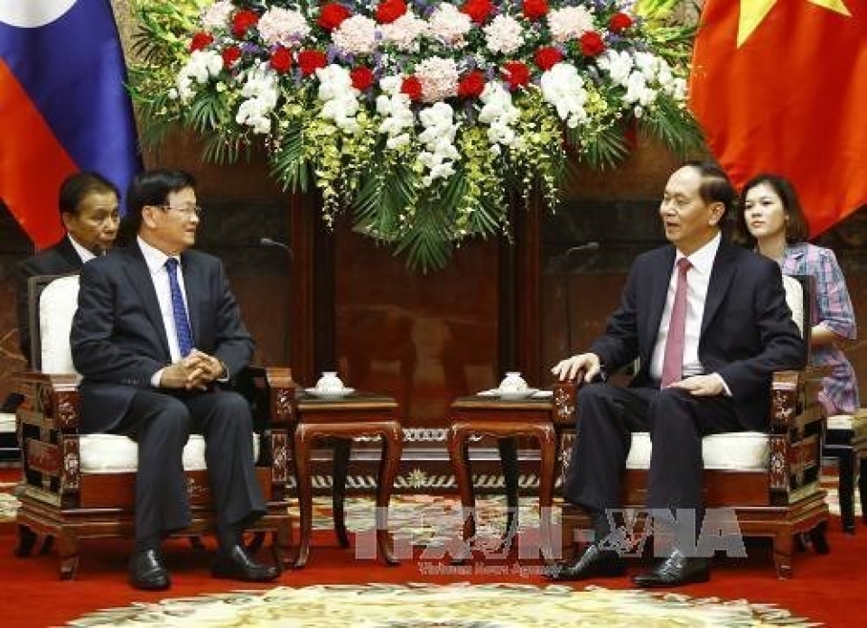 president tran dai quang meets with lao pm thongloun sisoulith