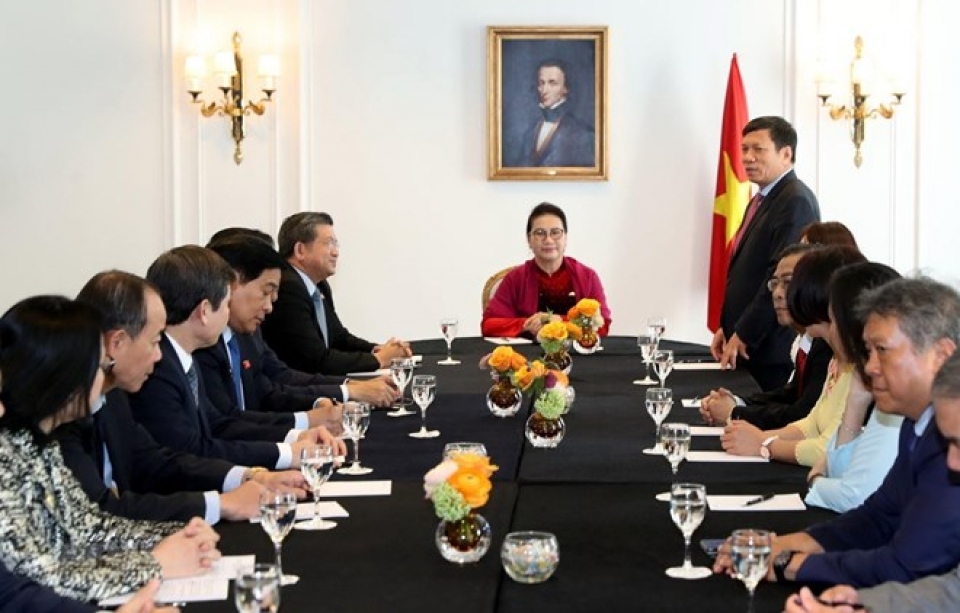 na chairwoman meets leaders of vietnamese associations in europe