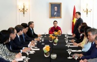 na leader meets organisers of vietnam global leaders forum in paris