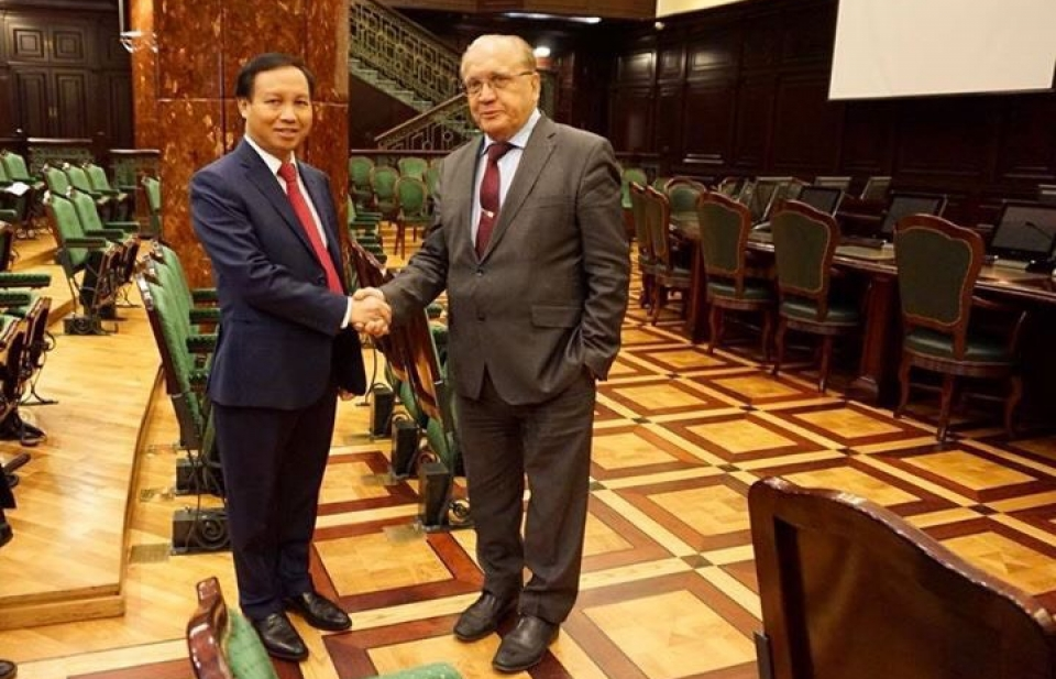 Đại sứ Việt Nam tại Nga thăm làm việc Đại học Tổng hợp Quốc gia Lomonosov