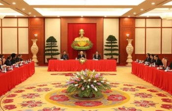 Party chief Nguyen Phu Trong greets APPF-26 delegation heads