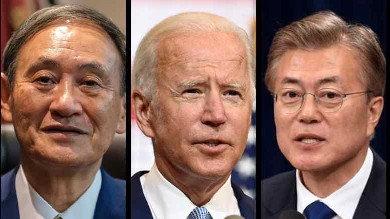 Lãnh đạo Nhật Bản, Hàn Quốc chúc mừng tân Tổng thống Mỹ Joe Biden, hy vọng củng cố quan hệ đồng minh với Mỹ
