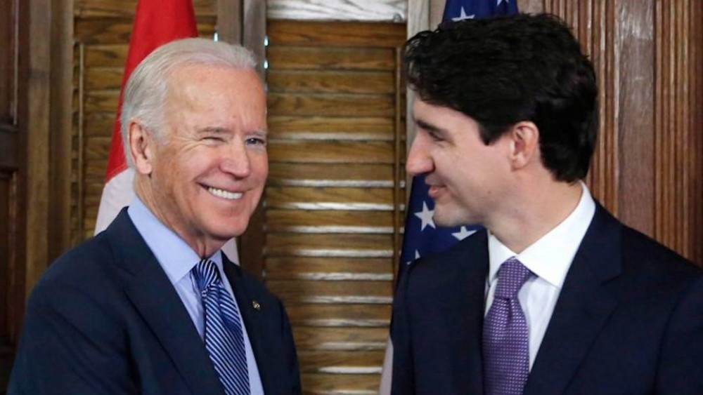 Tân Tổng thống Mỹ Joe Biden gặp gỡ Thủ tướng Canada Justine Trudeau tại Ottawa, ảnh chụp năm 2016