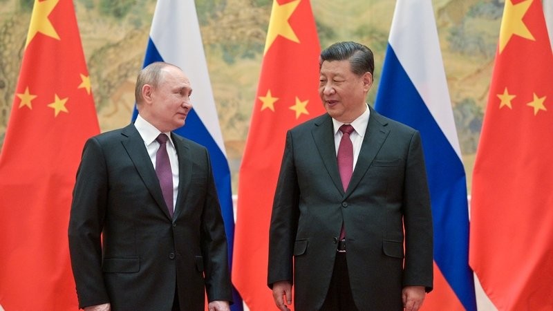 Tổng thống Nga Vladimir Putin và Chủ tịch Trung Quốc Tập Cận Bình. (Nguồn: AFP)