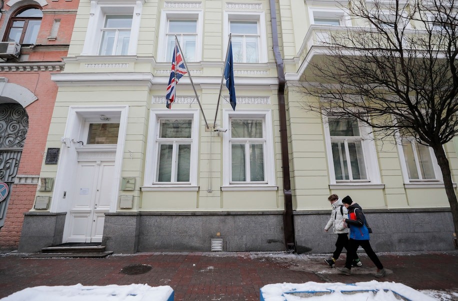 Đại sứ quán Anh tại Ukraine. (Nguồn: EPA)