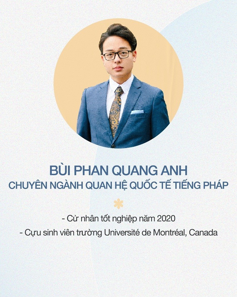 Bùi Phan Quang Anh, chuyên viên Vụ các Tổ chức quốc tế.