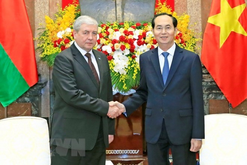 president hosts belarusian deputy pm