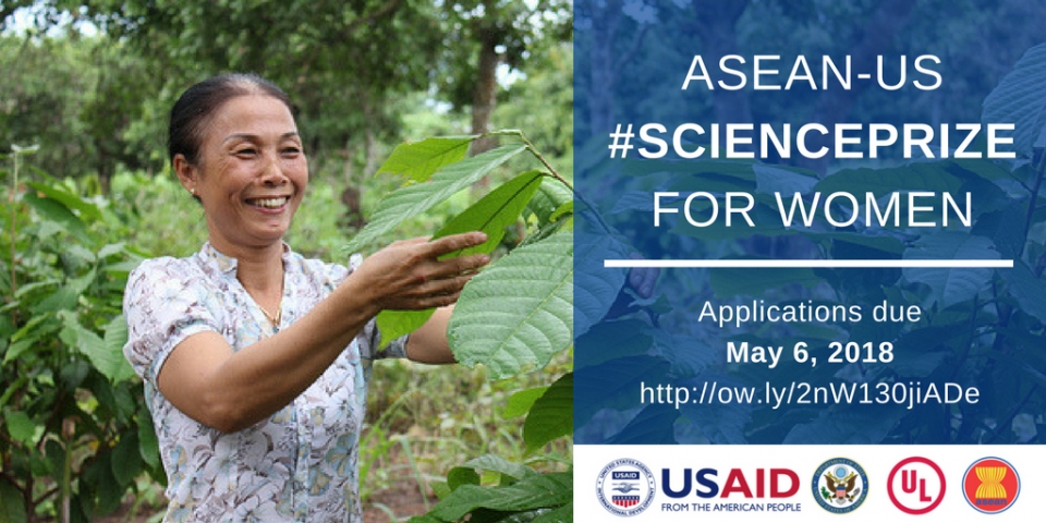 application for asean us science prize for women is now open