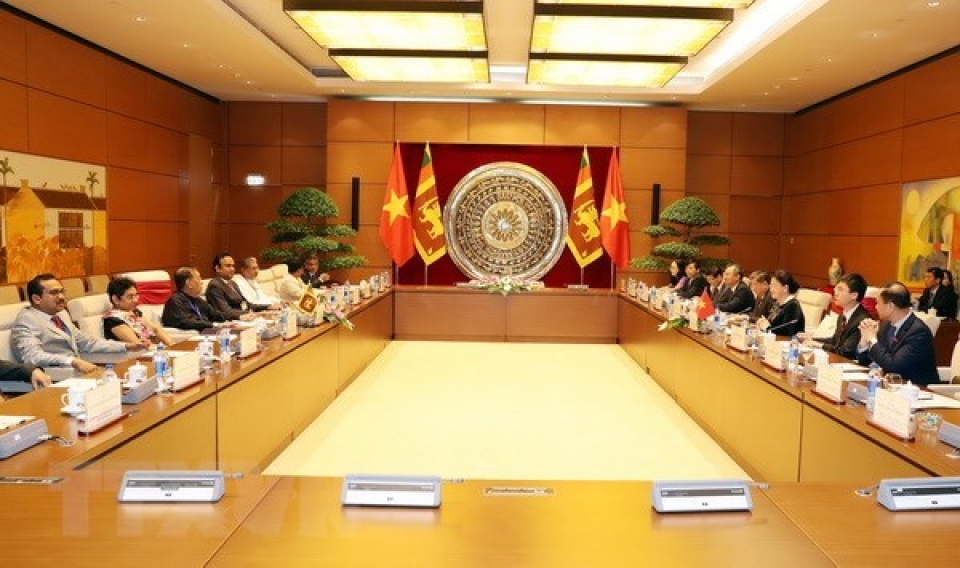 vietnamese sri lankan top legislators hold talks