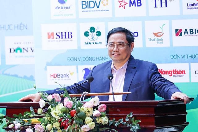 Thủ tướng Phạm Minh Chính phát biểu tại cuộc đối thoại. (Ảnh: VGP)