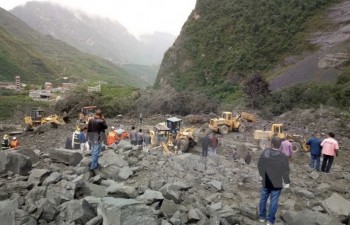 Sympathy to China over landslide in Sichuan province