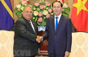 President Tran Dai Quang meets Nauru President