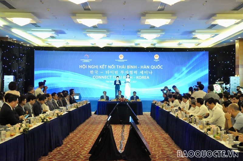 Sáng ngày 6/7 đã diễn ra Hội nghị kết nối Thái Bình-Hàn Quốc. (Ảnh: Duy Quang)