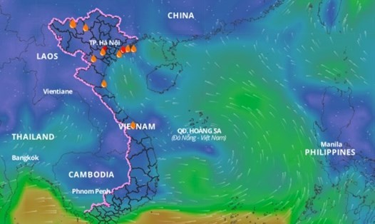 Lớp hướng gió trên biển. (Nguồn: VNDMS)