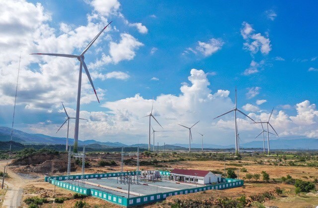 : Dự án Điện gió số 5 - Ninh Thuận của Trungnam Group tại xã Phước Hữu, huyện Ninh Phước, tỉnh Ninh Thuận. (Nguồn: Trungnam Group)