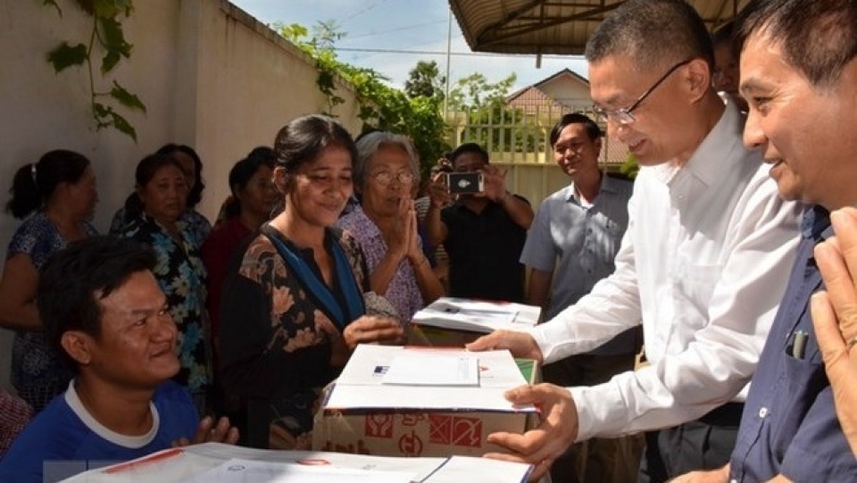 flood stricken ovs in cambodia receive support