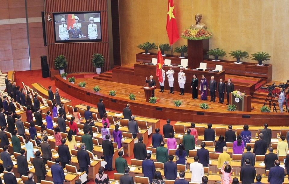 party chief nguyen phu trong elected as state president