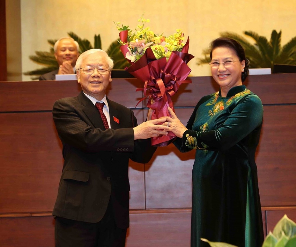 party chief nguyen phu trong elected as state president