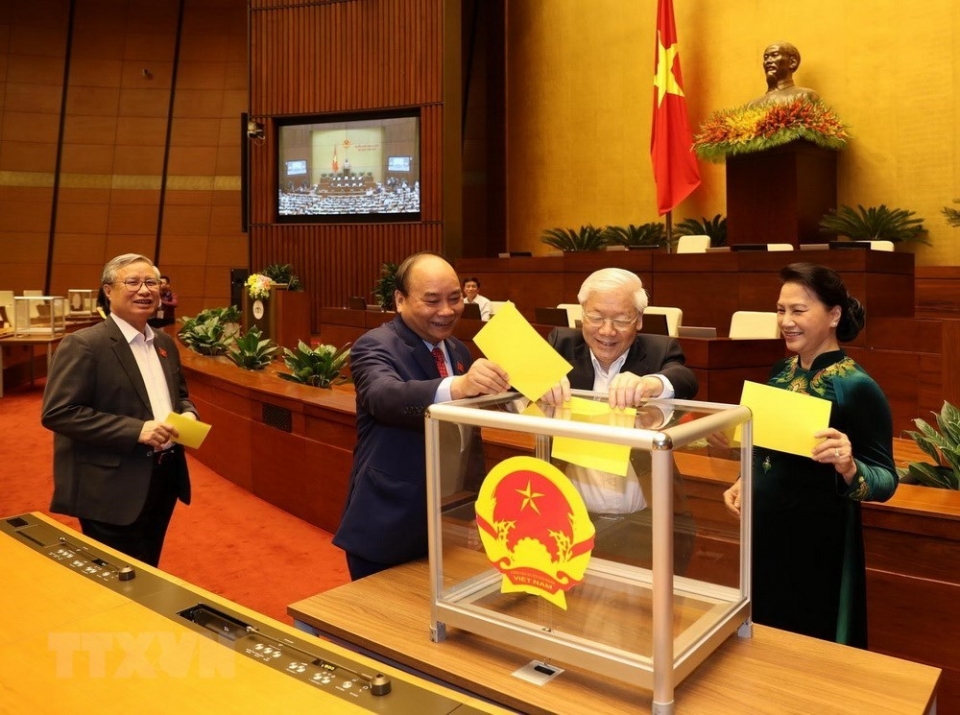 party chief nguyen phu trong elected as state president