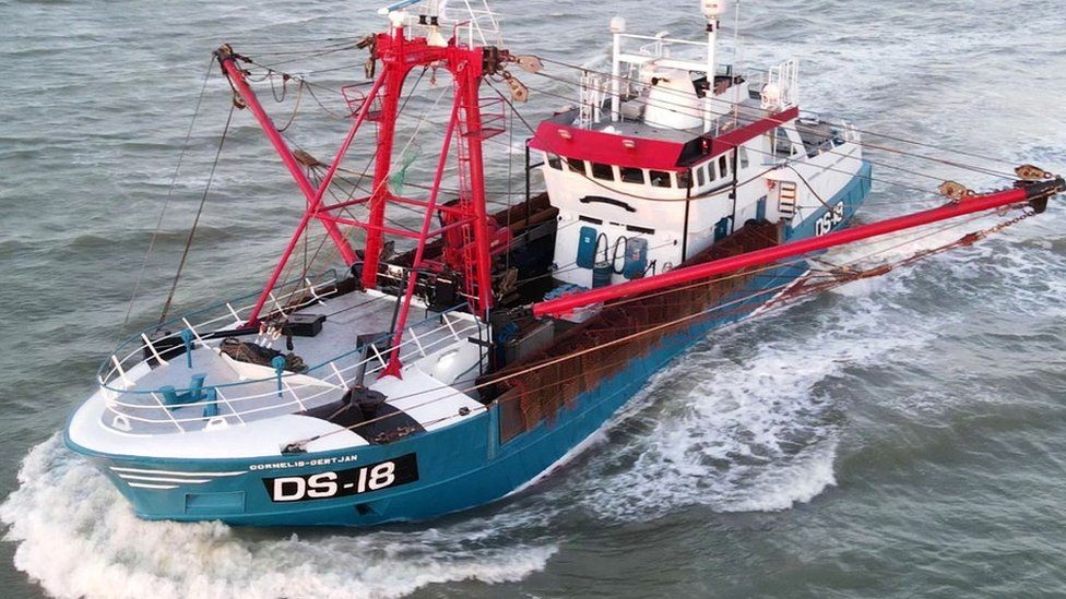 Tàu Cornelis Gert Jan thuộc sở hữu của công ty MacDuff Shellfish của Scotland, bị Pháp bắt giữ khi đang đánh cá. (Nguồn: BBC)