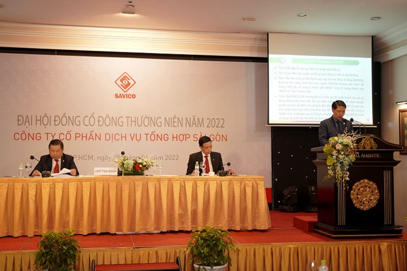 Ông Mai Việt Hà – Chủ tịch HĐQT đã chia sẻ những khó khăn và thách thức mà Savico đã trải qua do ảnh hưởng của dịch covid trong năm 2021 (Ảnh: Savico)