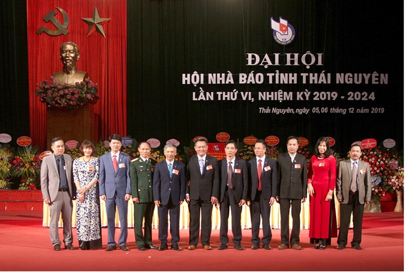 Ban Chấp hành Hội Nhà báo tỉnh Thái Nguyên khóa VI nhiệm kỳ 2019 - 2024.