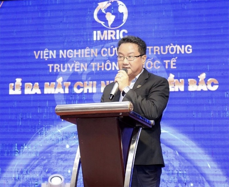 Ông Hồ Minh Sơn – Viện trưởng Viện IMRIC phát biểu tại buổi Lễ (Ảnh: Hải Uyên)