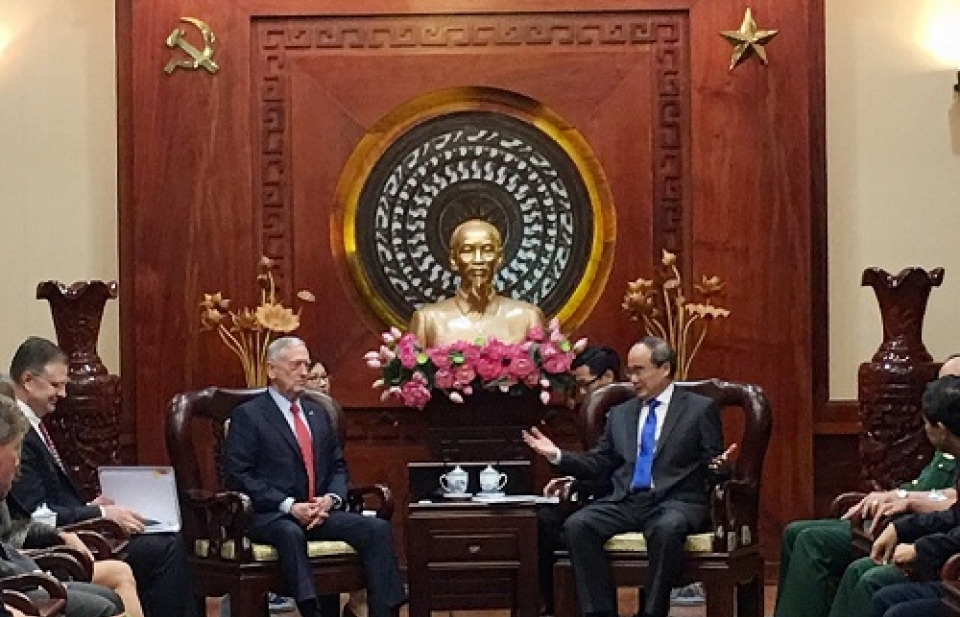 Chuyến thăm của Bộ trưởng Quốc phòng Mỹ tới Việt Nam thúc đẩy quan hệ song phương