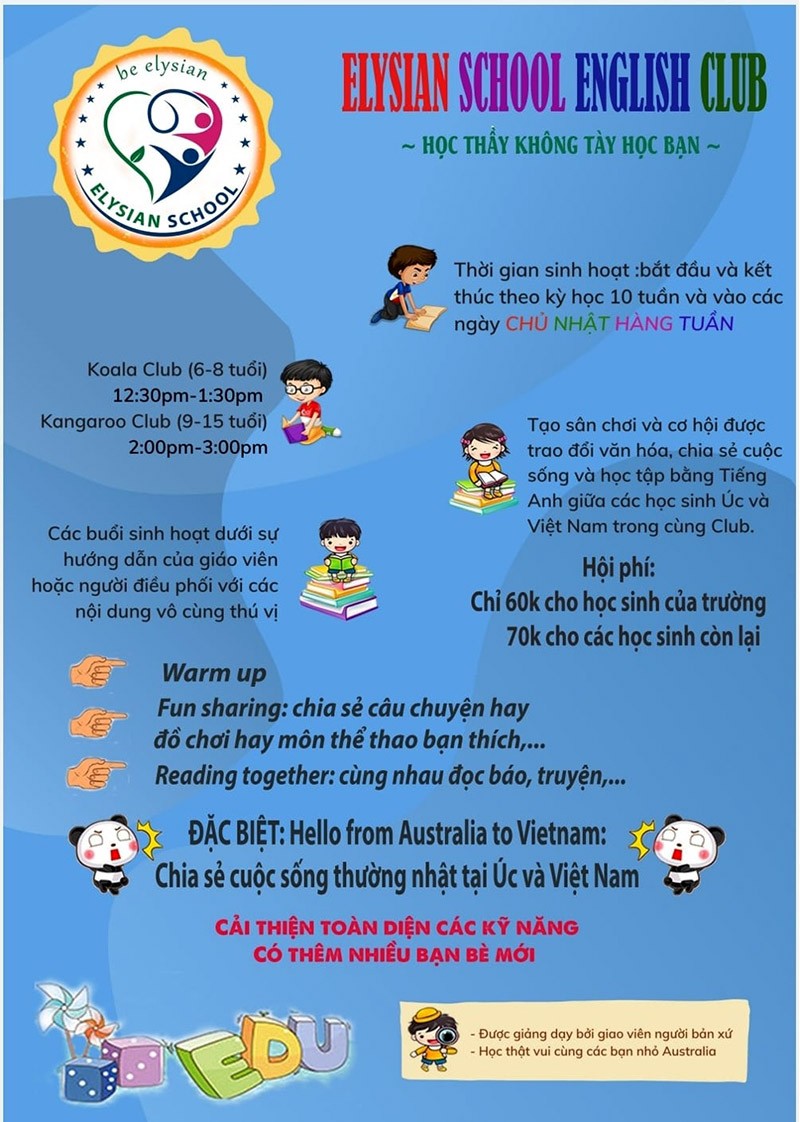 Câu lạc bộ tiếng anh online  cho các bạn nhỏ tại Việt Nam.