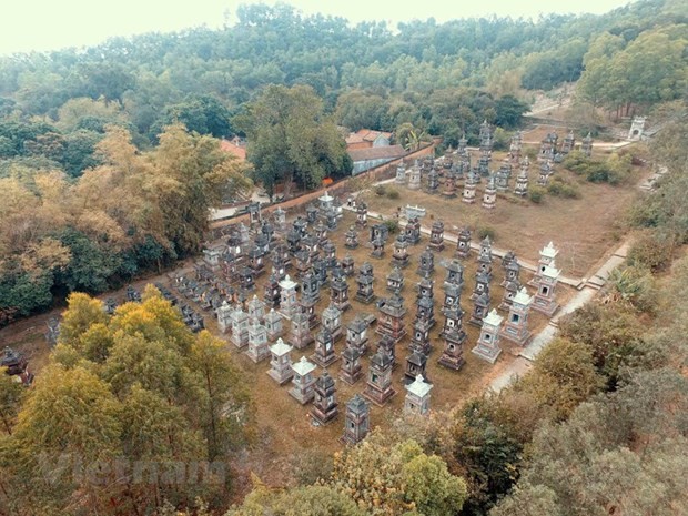 Centuries-old Bo Da pagoda stuns pilgrims. (Photo: VNA)