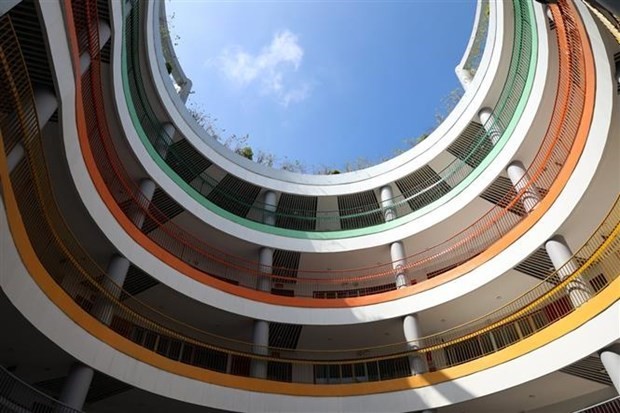 A building of the Tay Ho kindergarten, a project completely funded with public capital and invested by the People's Committee of Hanoi's Tay Ho district (Photo: VNA)