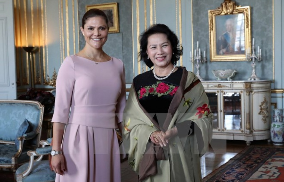 Chủ tịch Quốc hội chào xã giao Công chúa kế vị của Thụy Điển