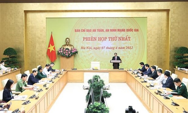 Prime Minister Pham Minh Chinh addresses the meeting (Photo: VNA)