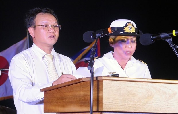 Vice Chairman of the provincial People’s Committee Dao My speaks at the event. (Photo: VNA)