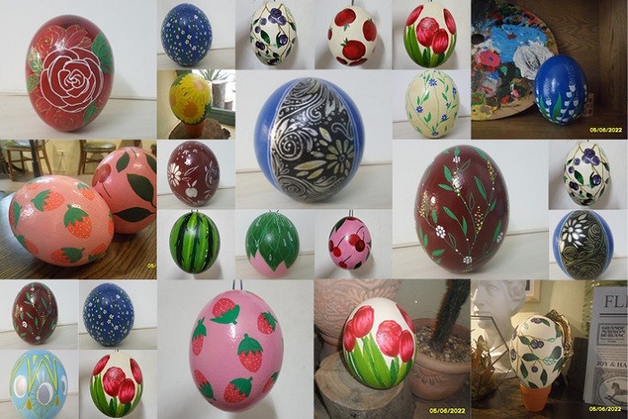 Artistically painted ostrich eggs at the Eggs Festival. (Photo: MOCST)