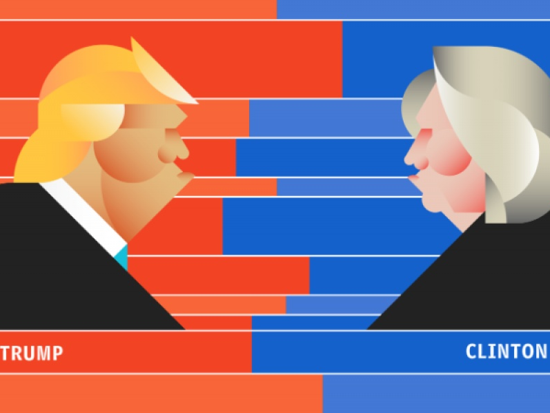 Bầu cử Mỹ 2016: Bà H.Clinton tiếp tục dẫn điểm ông D.Trump