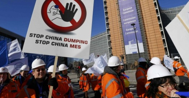 Biểu tình phản đối thép Trung Quốc ở châu Âu