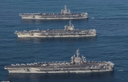 Mỹ điều 2 tàu sân bay tới tập trận ở Biển Đông