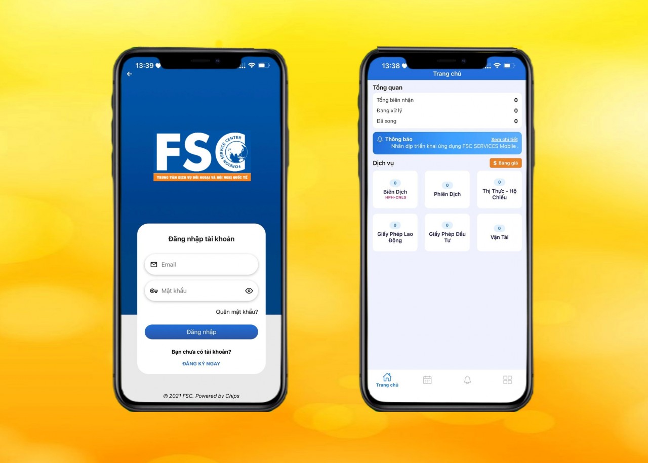 Ra mắt App Mobile FSC SERVICES - ứng dụng cung ứng dịch vụ có yếu tố nước ngoài