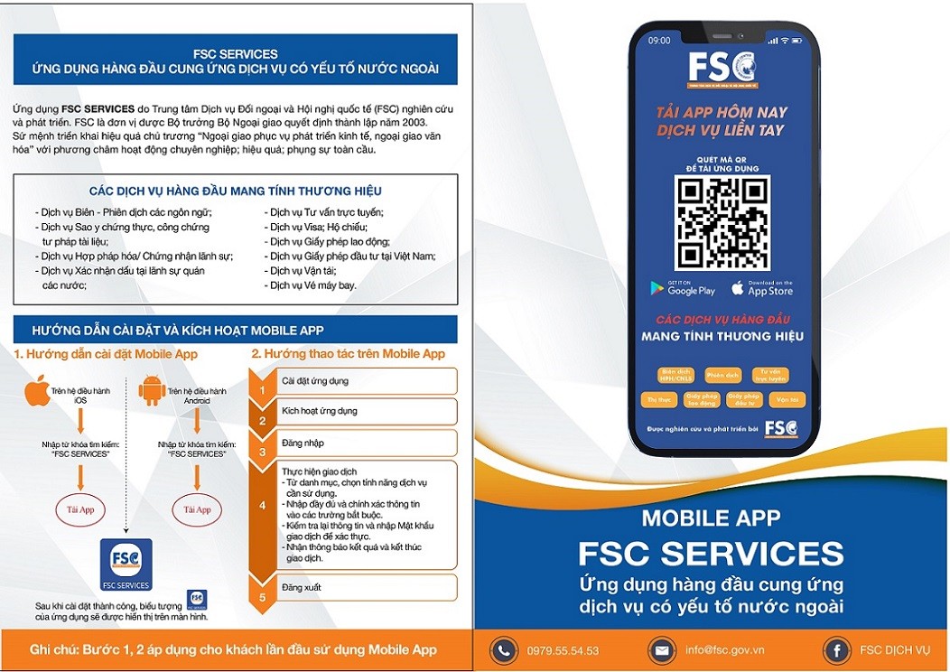 Ra mắt ứng dụng cung ứng dịch vụ có yếu tố nước ngoài - App Mobile FSC SERVICES