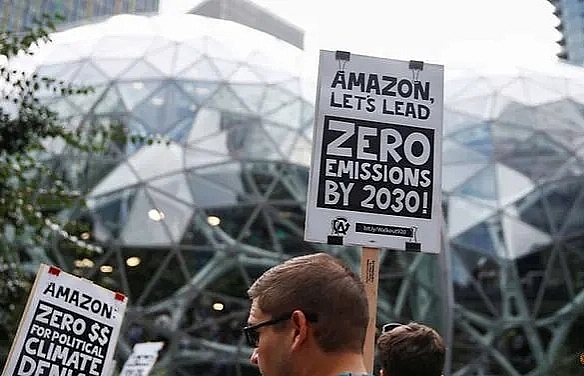 Hàng trăm nhân viên của Google, Amazon tham gia tuần hành về môi trường