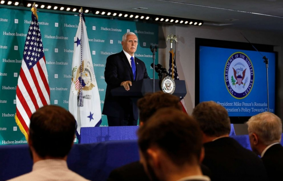 Phó Tổng thống M. Pence cáo buộc Trung Quốc can thiệp vào nền chính trị Mỹ