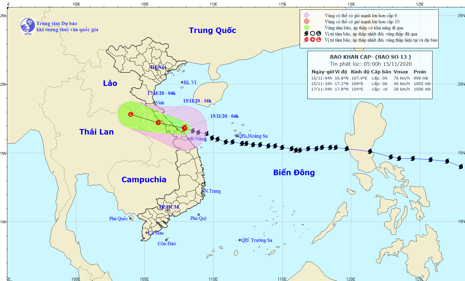 Cập nhật thông tin mới nhất về bão số 13: Sức gió mạnh nhất cấp 8-9, giật cấp 11, đi vào đất liền các tỉnh từ Hà Tĩnh đến Thừa Thiên Huế